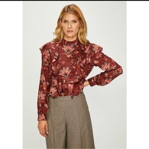 Scotch & Soda Floral Ruffle Blouse